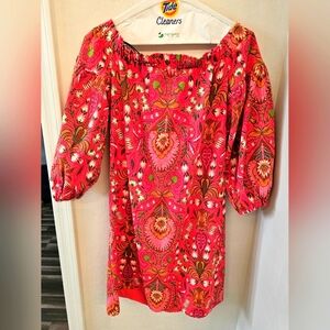 Vibrant Pink Floral Women's Dress